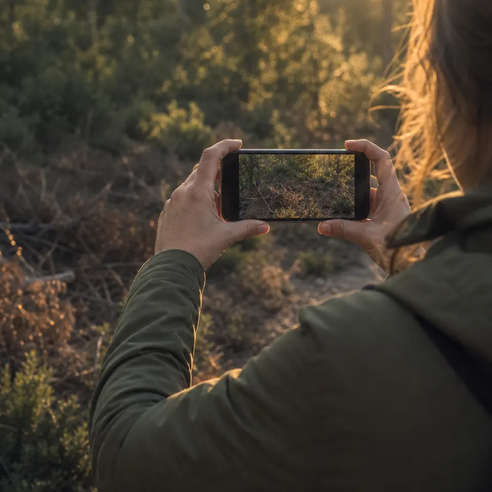 Vista conceptual de una fotografía convirtiéndose en un reporte preventivo.